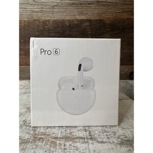 Pro6 Wireless Earbuds with‎ Charging Case – Sealed